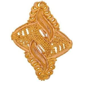 Elegance 22K Ladies Gold Ring - Motif 1