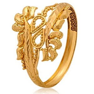 Elegance 22K Ladies Gold Ring - Motif 9