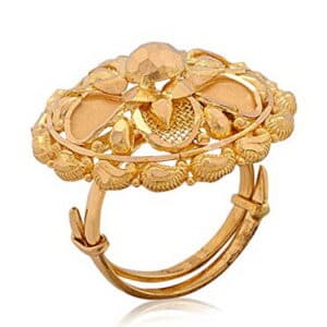 Elegance 22K Ladies Gold Ring - Motif 8