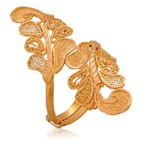 Elegance 22K Ladies Gold Ring - Motif 5
