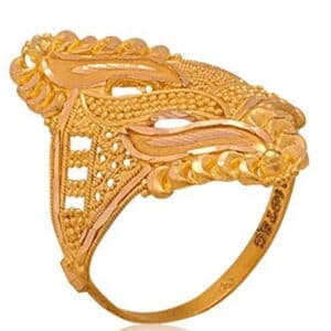 Elegance 22K Ladies Gold Ring - Motif 3