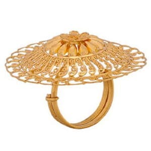 Elegance 22K Ladies Gold Ring - Motif 2